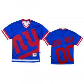 Camiseta Hombre NFL New York Giants Personalizar Royal Big Face